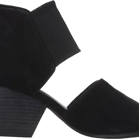 Eileen Fisher Chat-Su Dress Pump Sandal In Black Suede Stretch 8M - Picture 5 of 9